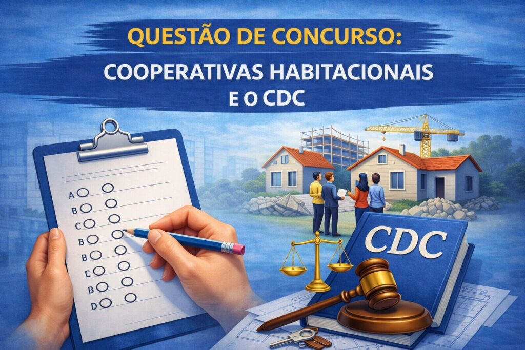 Questão de concurso. Advogado da CAGEPA. Cooperativas habitacionais.